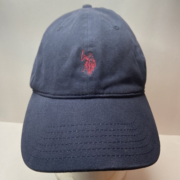 US Polo Association Hat Cap Dark Blue Red Trim OSFM Adjustable Size - Picture 1 of 7